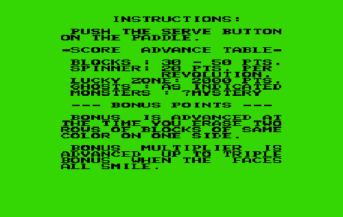 Pinball Spectacular title screen for Vic-20